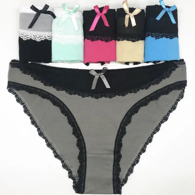 6-Pack Women's Ladies Sexy Cotton Bikini Briefs Panties Underwear