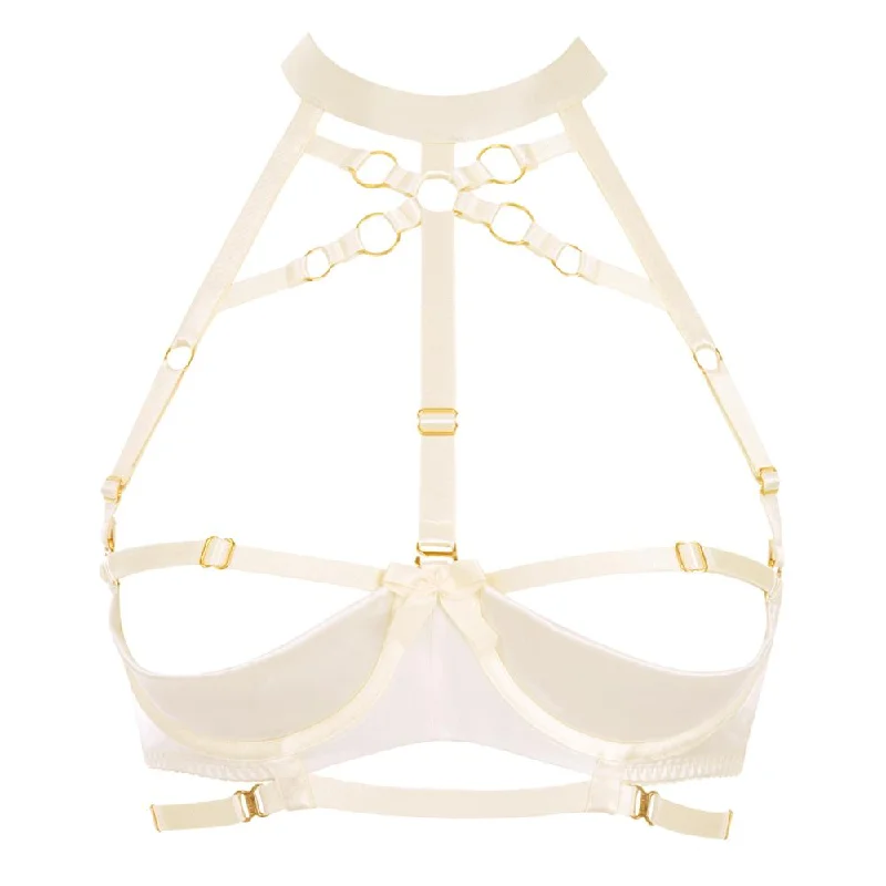 Bordelle Bondage Shelf Bra | CREAM