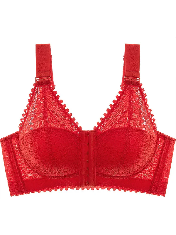 Comfort Front Closure Wire-Free Minimizer Bra and Panty Sets