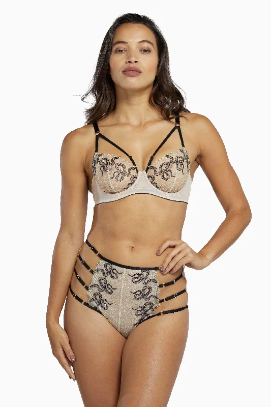 Dakota Snake High Apex Bra With Overbust Straps