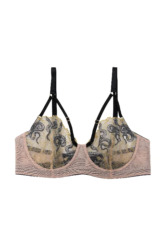 Dakota Snake High Apex Bra With Overbust Straps