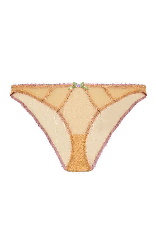 Grace Mesh Net Orange Brazilian Brief