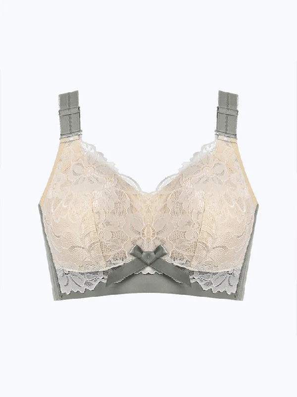 Elegant Lace Side Support Minimizer Bras