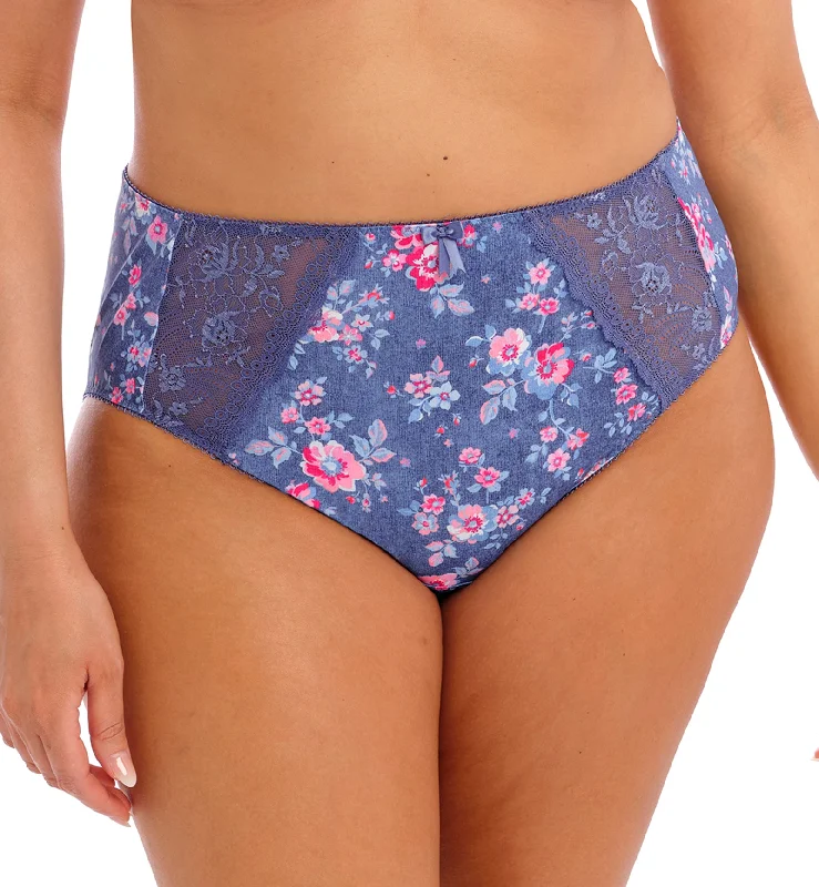 Elomi Morgan Stretch Lace Full Brief Panty (4116) - Denim Floral