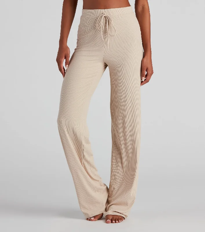 Lounge Goals Wide Leg PJ Pants