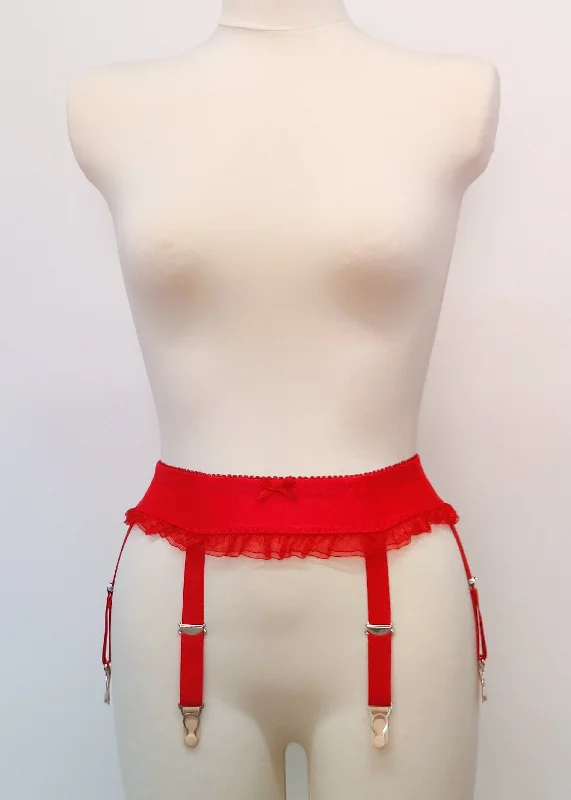 Narrow SUMMER Garter belt with Ruffle trim