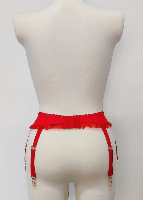 Narrow SUMMER Garter belt with Ruffle trim