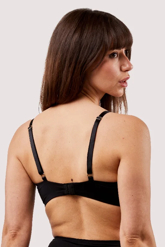 Second Skin Black Recycled Crop Top Bra