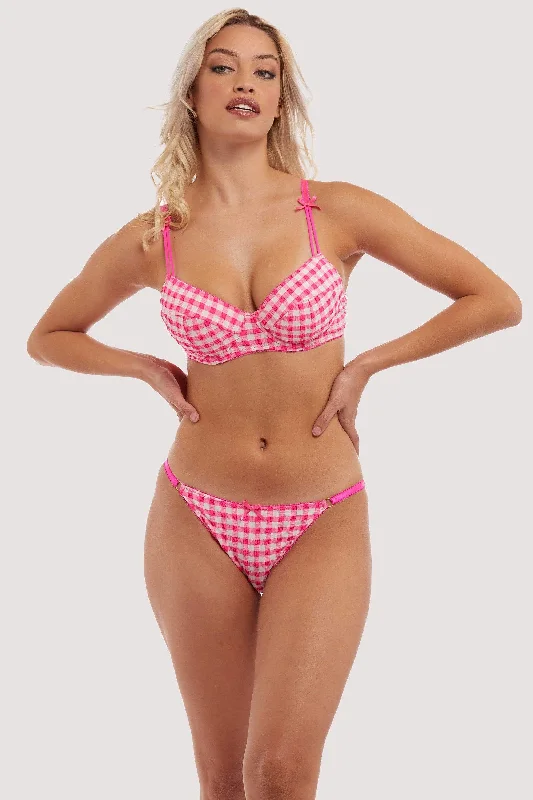 Daisy Pink Gingham Brief