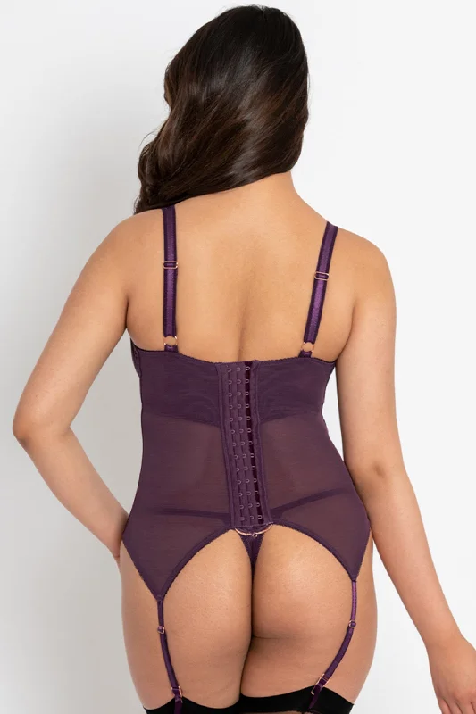 Fascinate Plum Plunge Basque