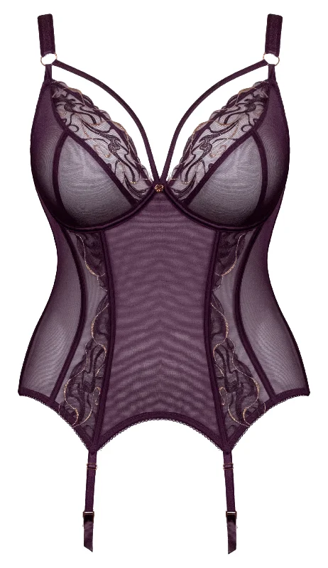 Fascinate Plum Plunge Basque