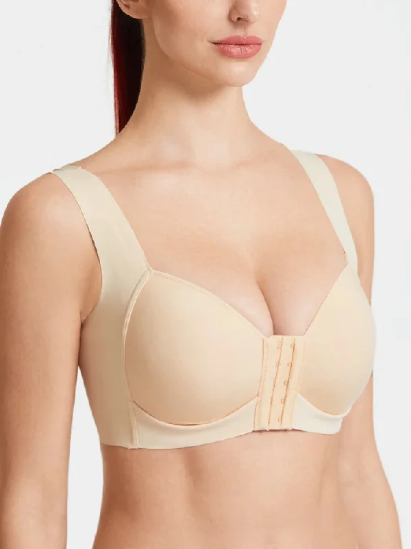 Seamless Front Closure Wire-free Push Up Bra