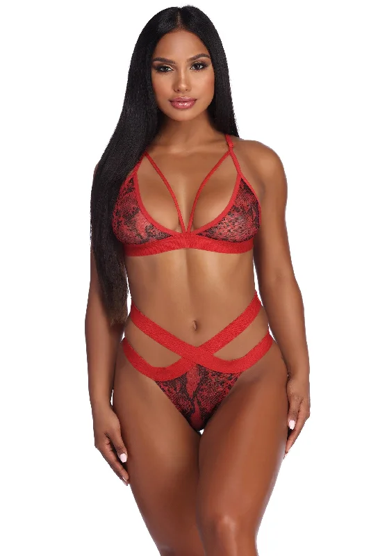 Tameless Taste Bralette And Panty Set