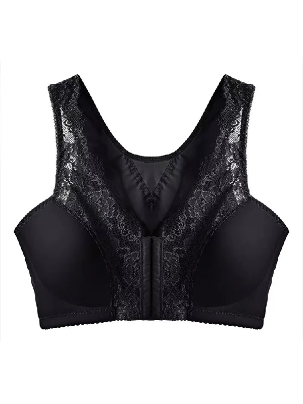 Upgraded Breathable Lace Front Close Wireless Bra with Padded