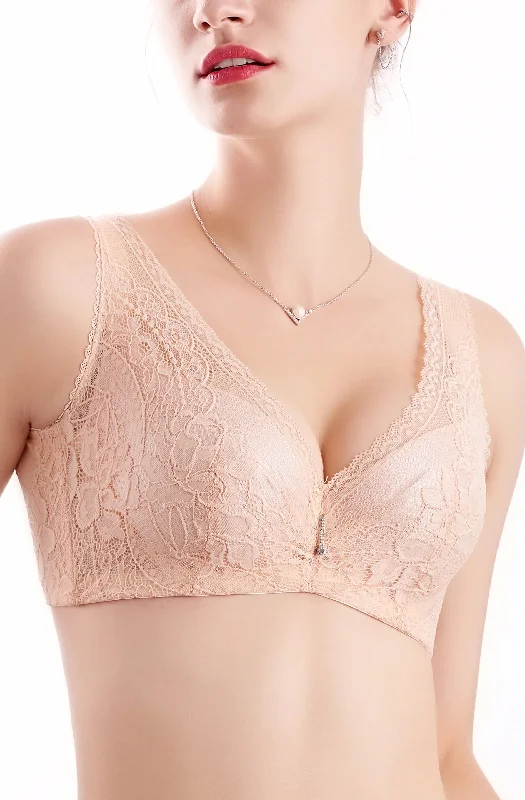 Push Up Lace Bra for Women - Sterio Sexy V Shape Full Underwire #13605