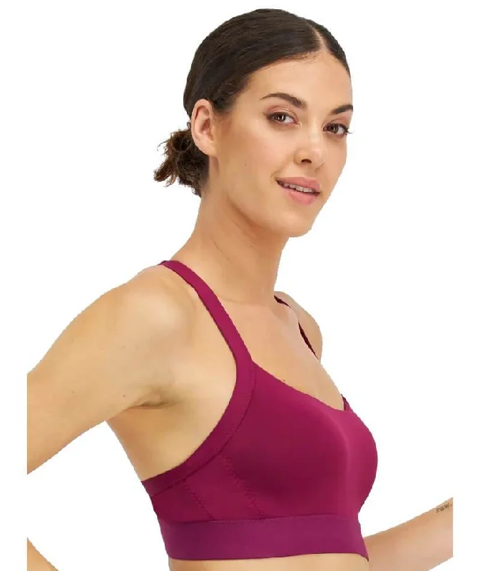 Berlei Euphoria Contour Crop Wire-free Bra - Deep Cranberry