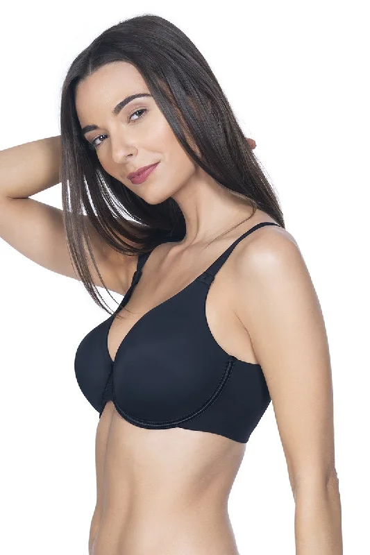 Curvy Smooth Non-Padded Wired Bra - Black