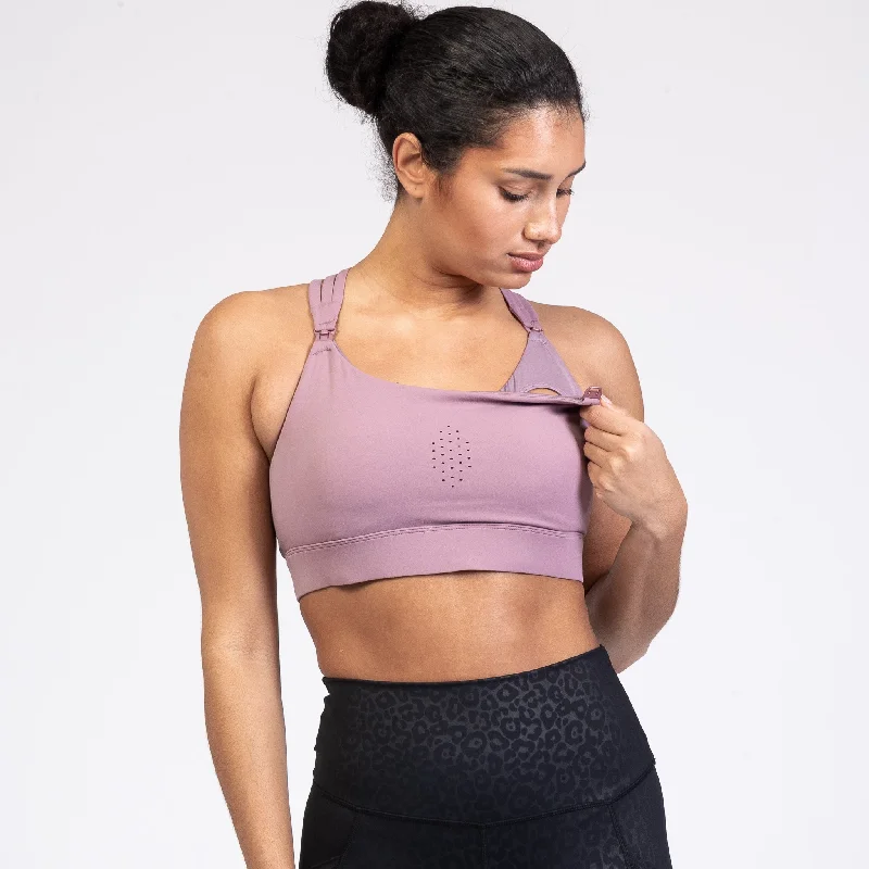 Chloé 3 Running Nursing Sports Bra (Lavender Smoke)