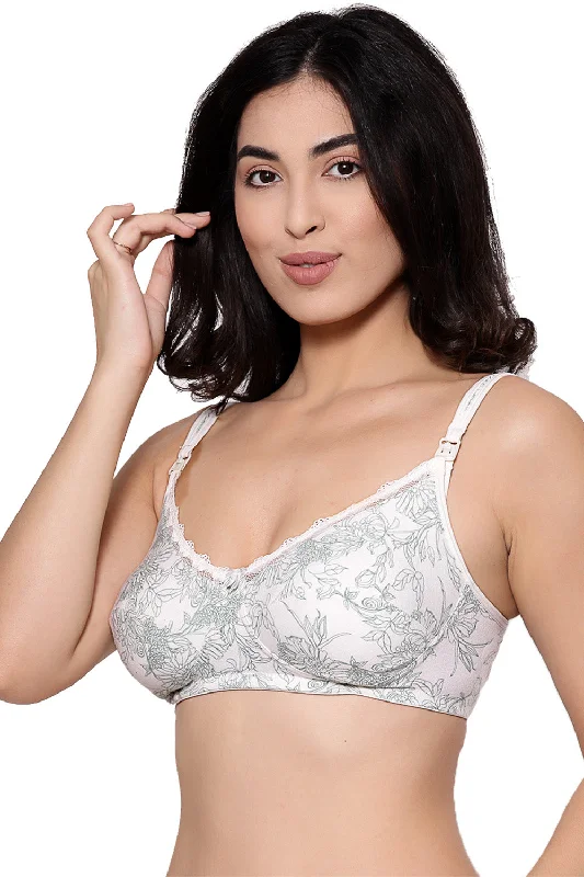 Organic Cotton Antimicrobial Soft Nursing Bra-IMB002D-