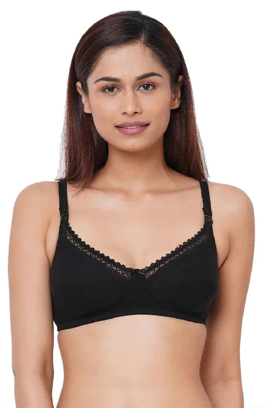 Organic Cotton Antimicrobial Soft Nursing Bra-IMB002B-