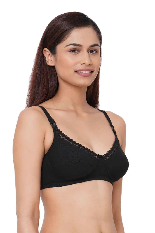 Organic Cotton Antimicrobial Soft Nursing Bra-IMB002B-