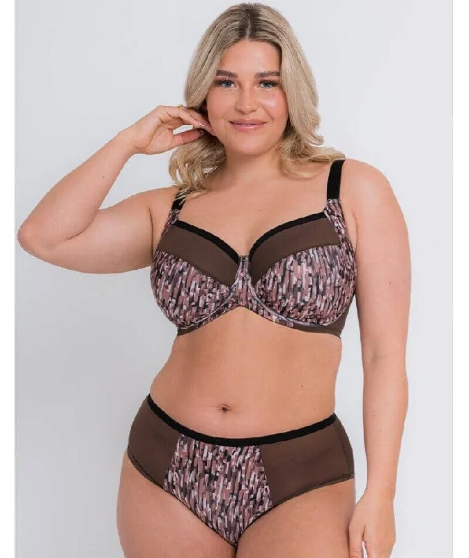 Curvy Kate Wonderfully Full Cup Bra - Cocoa Print Brown