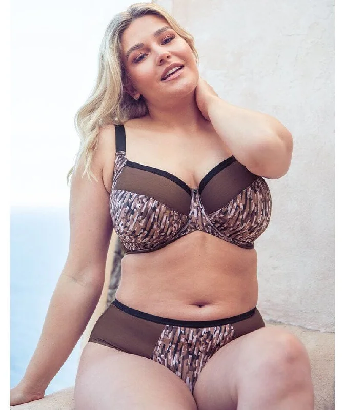 Curvy Kate Wonderfully Full Cup Bra - Cocoa Print Brown