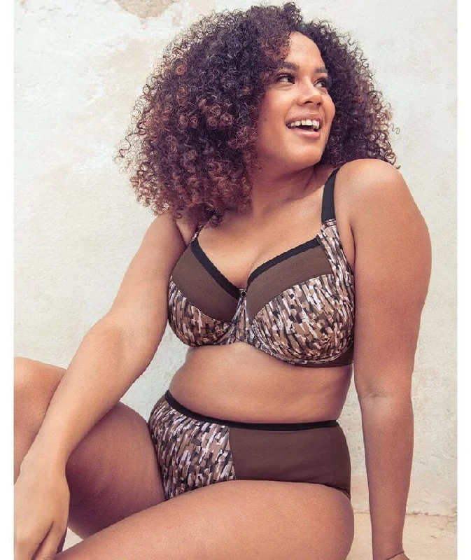 Curvy Kate Wonderfully Full Cup Bra - Cocoa Print Brown