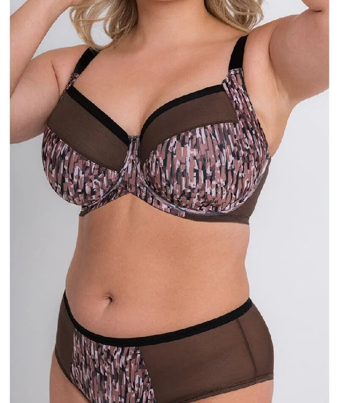 Curvy Kate Wonderfully Full Cup Bra - Cocoa Print Brown