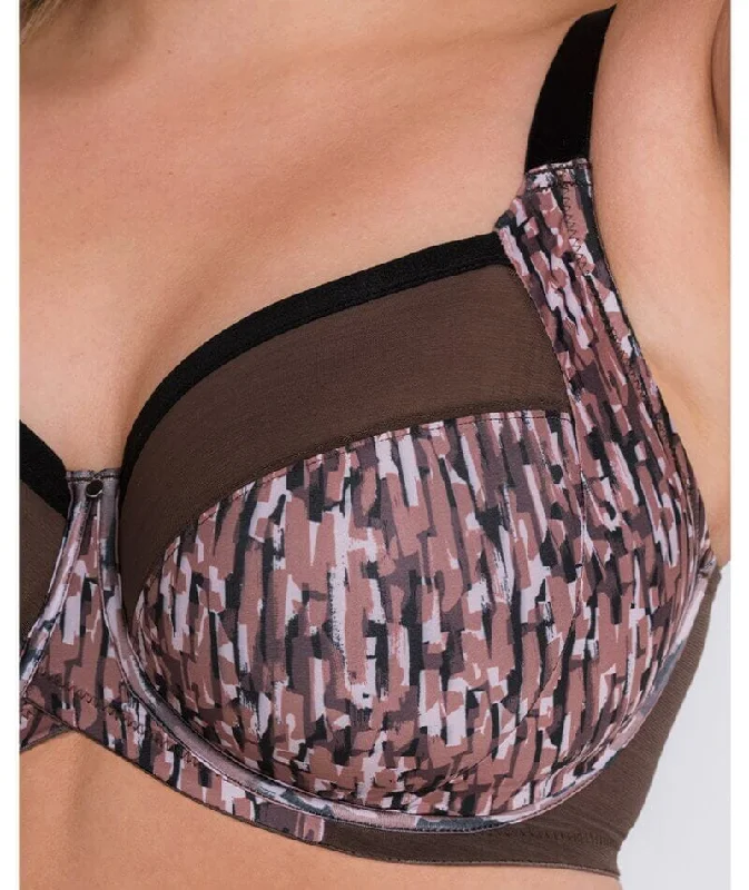 Curvy Kate Wonderfully Full Cup Bra - Cocoa Print Brown