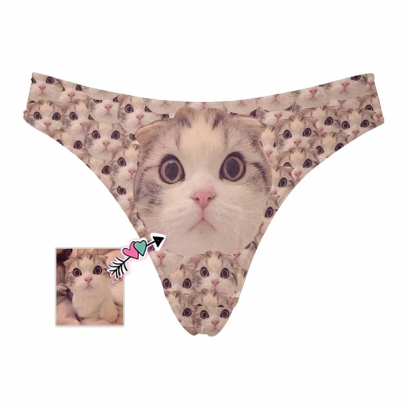 Custom Pet Face Smash Women's Classic Thong