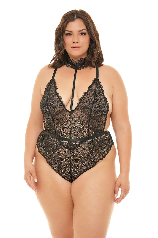 Dahlia Plus Size Lace Playsuit