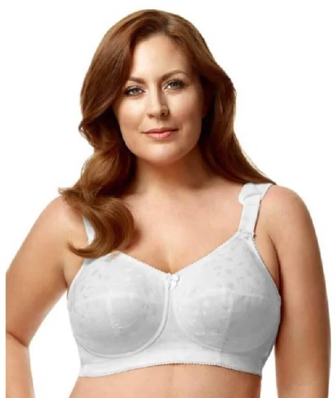 Elila Jacquard Wire-Free Bra - White