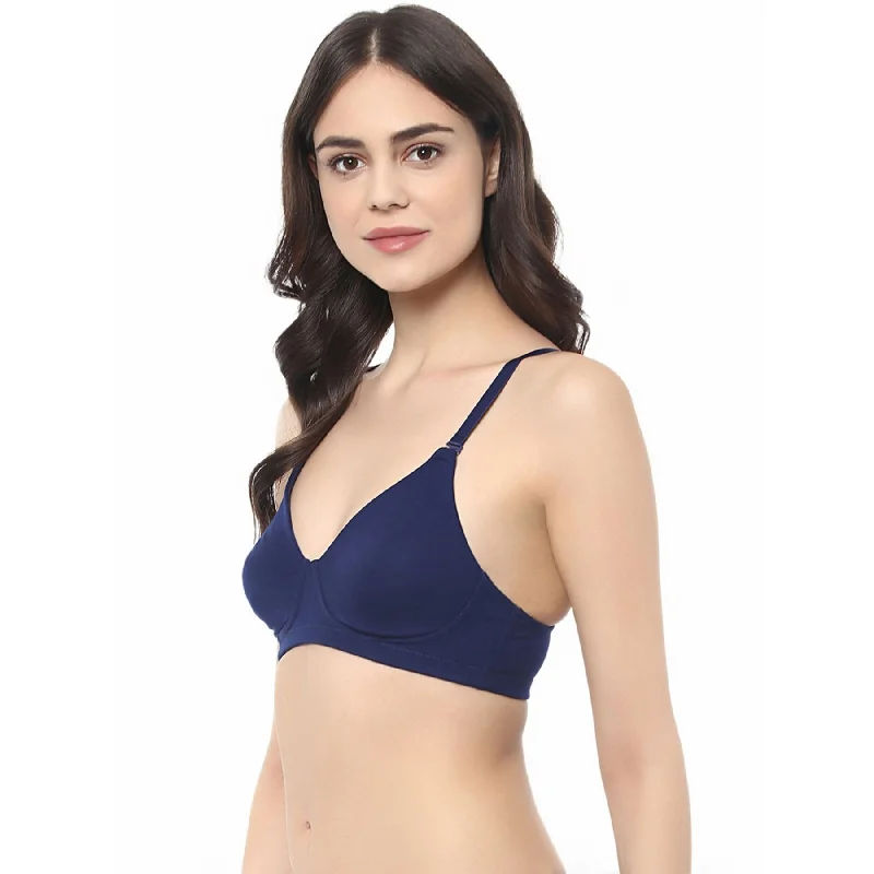 Full Coverage Non padded Non Wired Bra With Detachable Straps-CB-323