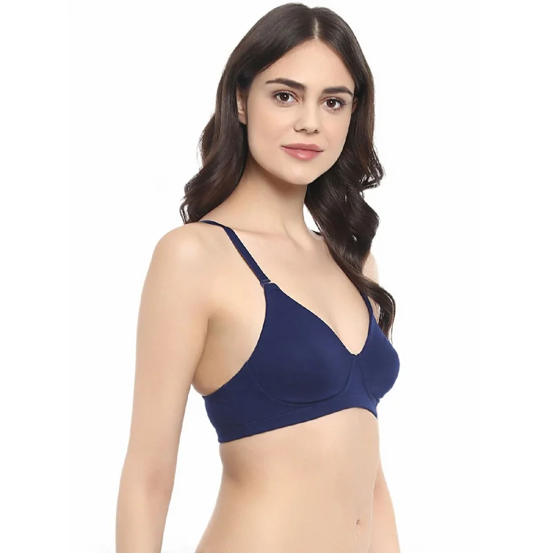 Full Coverage Non padded Non Wired Bra With Detachable Straps-CB-323