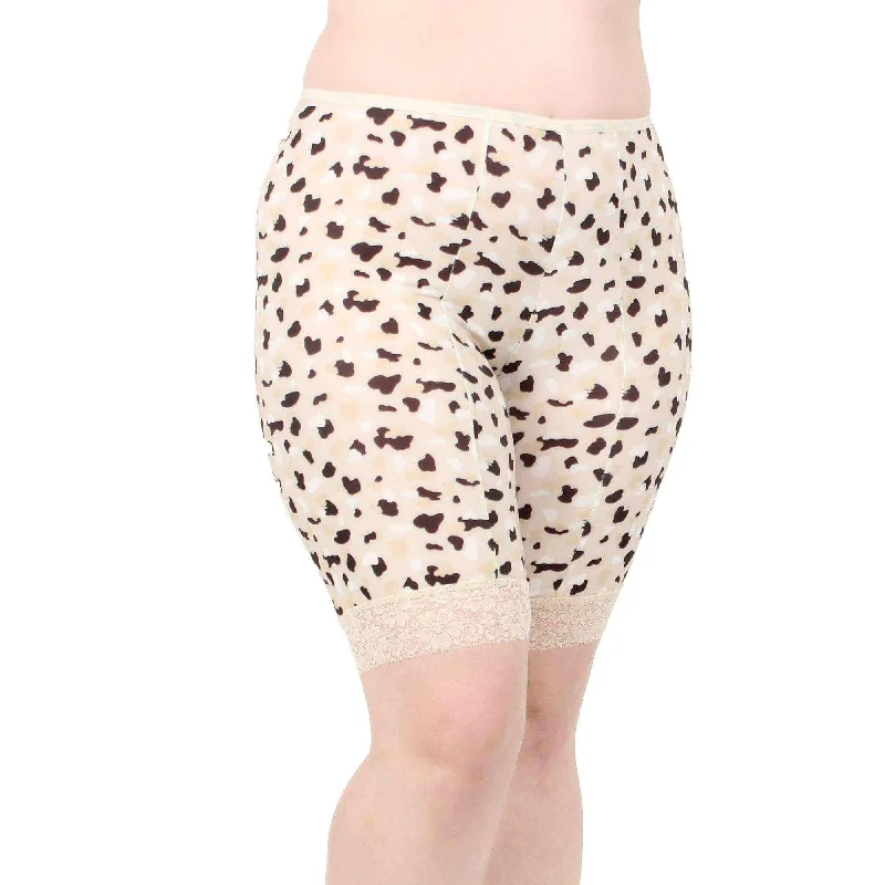 Fusion Moisture Wicking Anti Chafing Shortlette Slipshort 9"" | Leopard