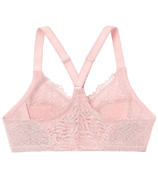 Glamorise Front-Closure T-Back WonderWire Bra - Blush