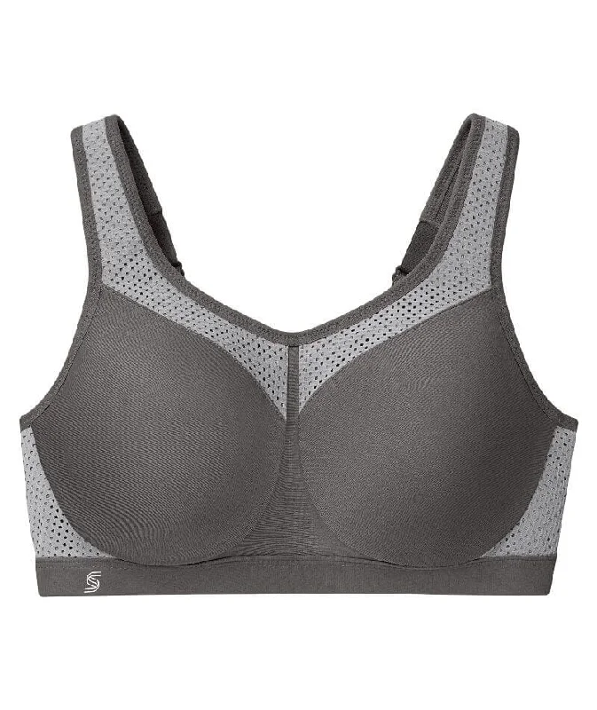 Glamorise High Impact Underwire Sports Bra - Grey