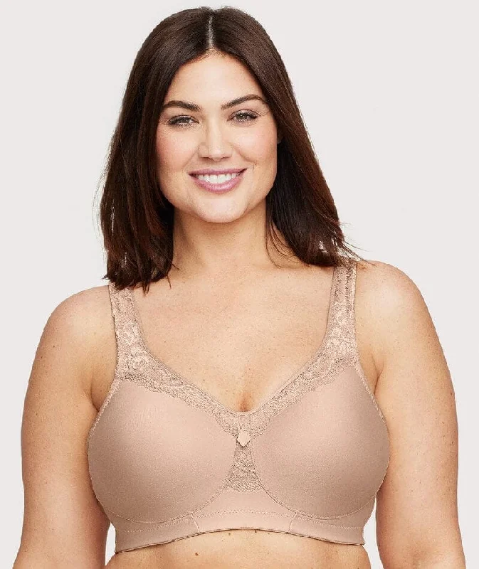 Glamorise Magiclift Seamless Wire-Free Everyday Bra - Cafe