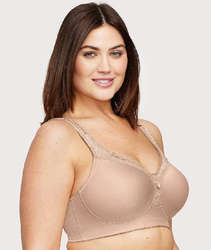 Glamorise Magiclift Seamless Wire-Free Everyday Bra - Cafe