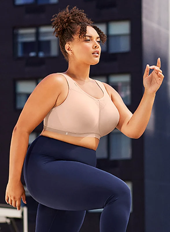 Glamorise: No Limits High Support Underwire Sports Bra Cafe