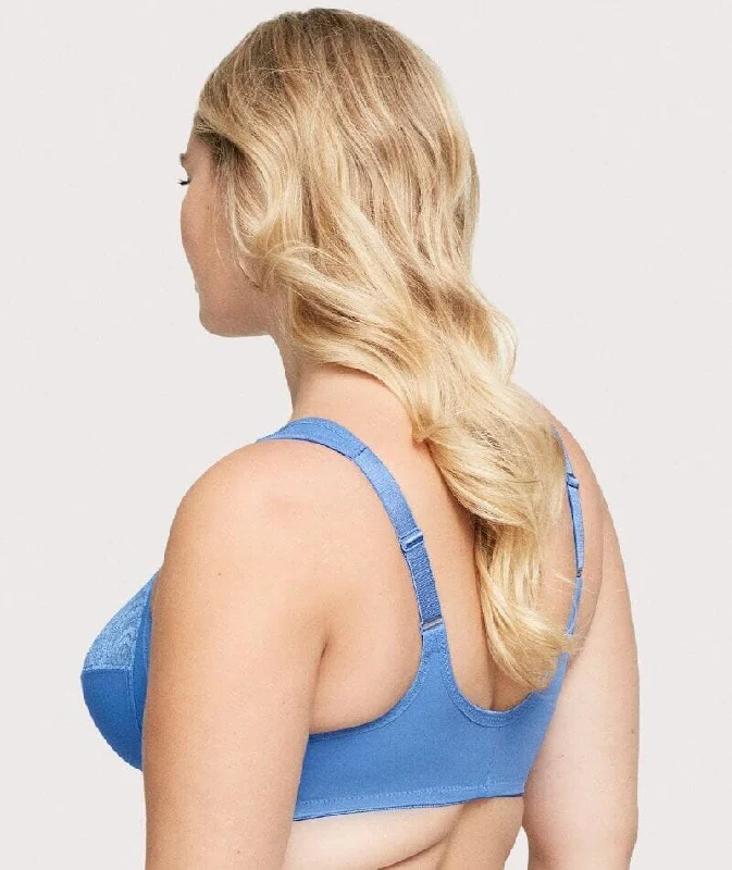 Glamorise WonderWire Front-Closure Bra - Blue