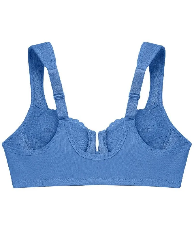 Glamorise WonderWire Front-Closure Bra - Blue