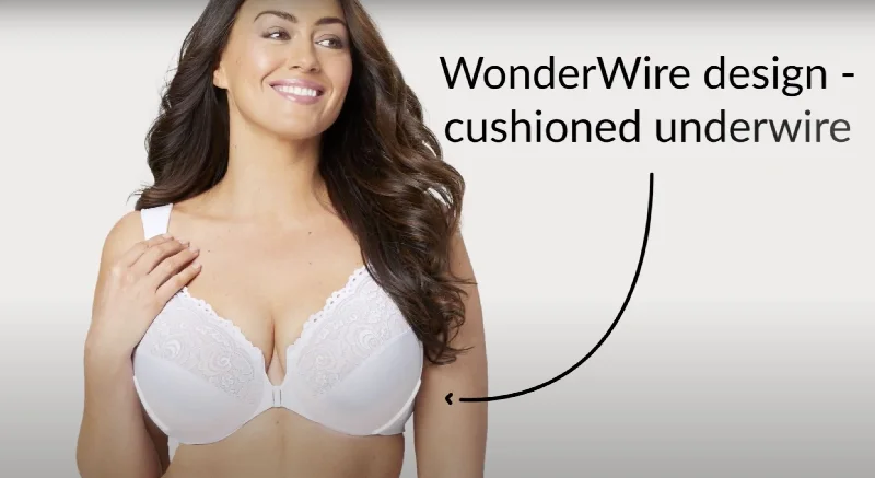 Glamorise WonderWire Front-Closure Bra - Cafe