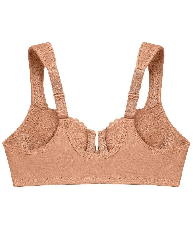 Glamorise WonderWire Front-Closure Bra - Cappuccino