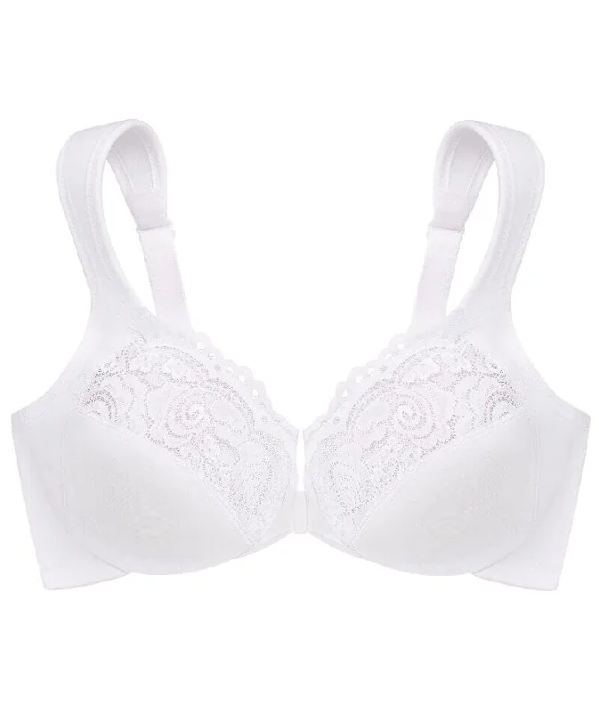 Glamorise WonderWire Front-Closure Bra - White