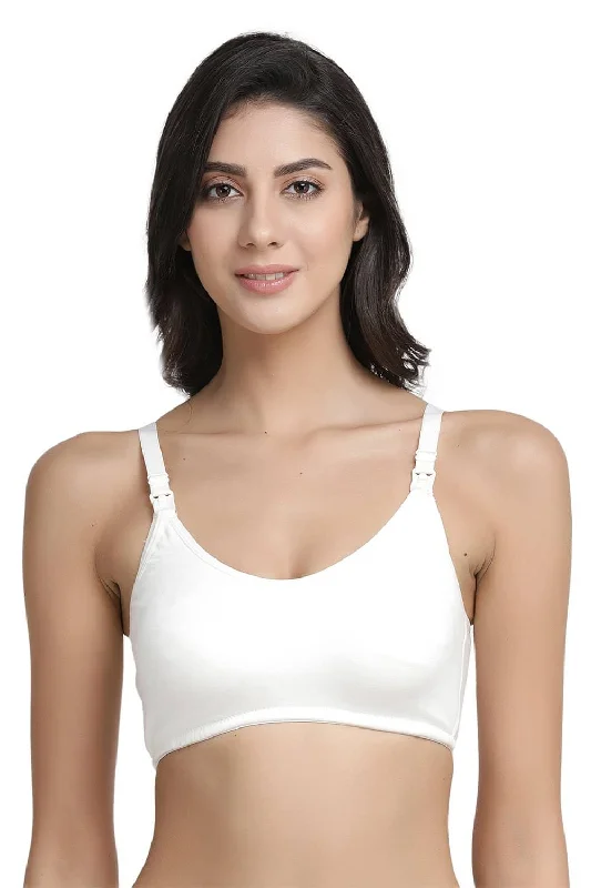 Organic Cotton Antimicrobial Soft Nursing Bra-IMB004F