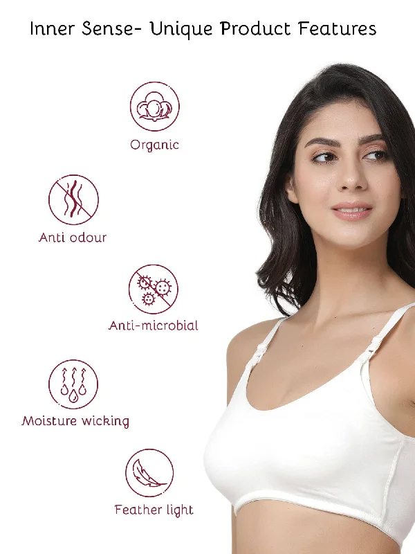 Organic Cotton Antimicrobial Soft Nursing Bra-IMB004F