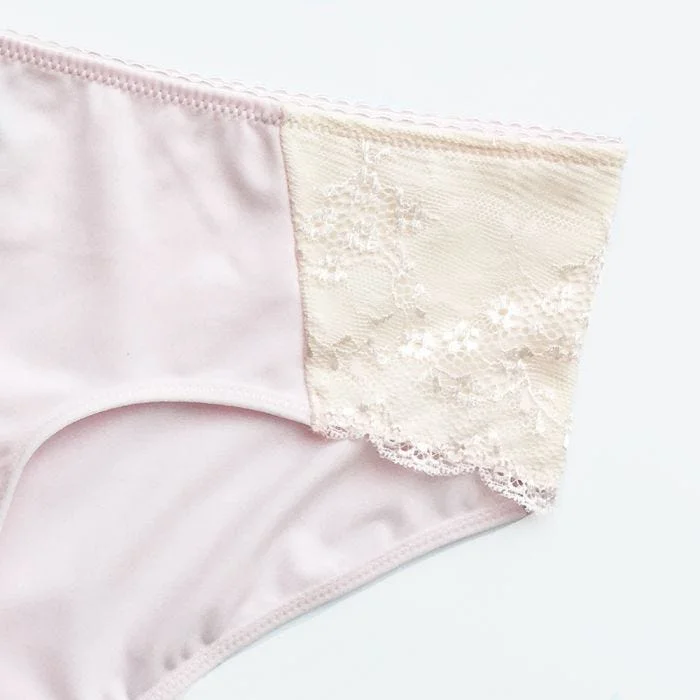 Contrast Lace Boyleg Brief - Pink Soda