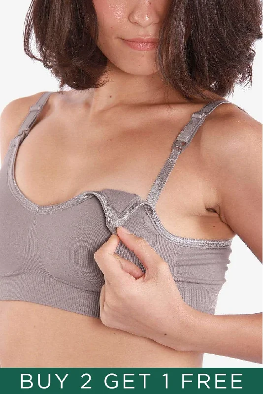 Marissa Seamless Nursing Bra Grey